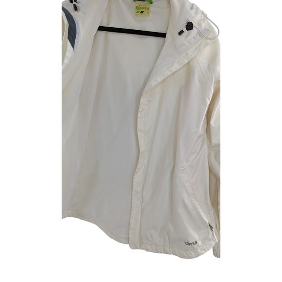 Koppen Spring White Jacket Windbreaker Coat Size Medium - Picture 8 of 11